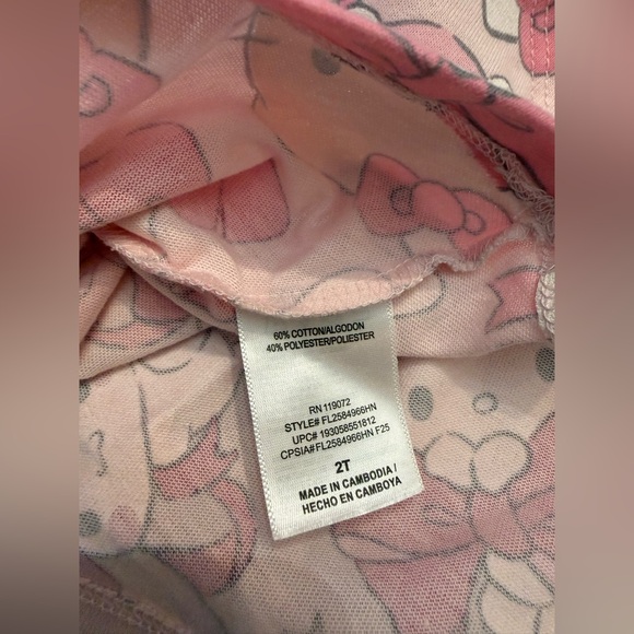 Hello Kitty & Friends Toddler Dress 2T Pink Sanrio Long Sleeve Fit Flare NWT - Picture 8 of 8